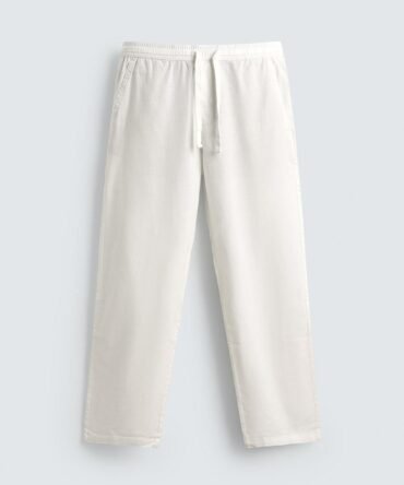 RELAXED FIT COTTON/LINEN TROUSERS