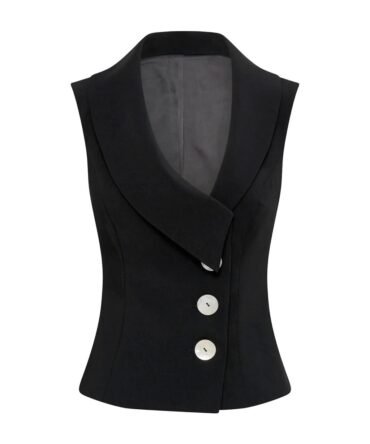Asymmetrical Scoop Neckline Waist Coat